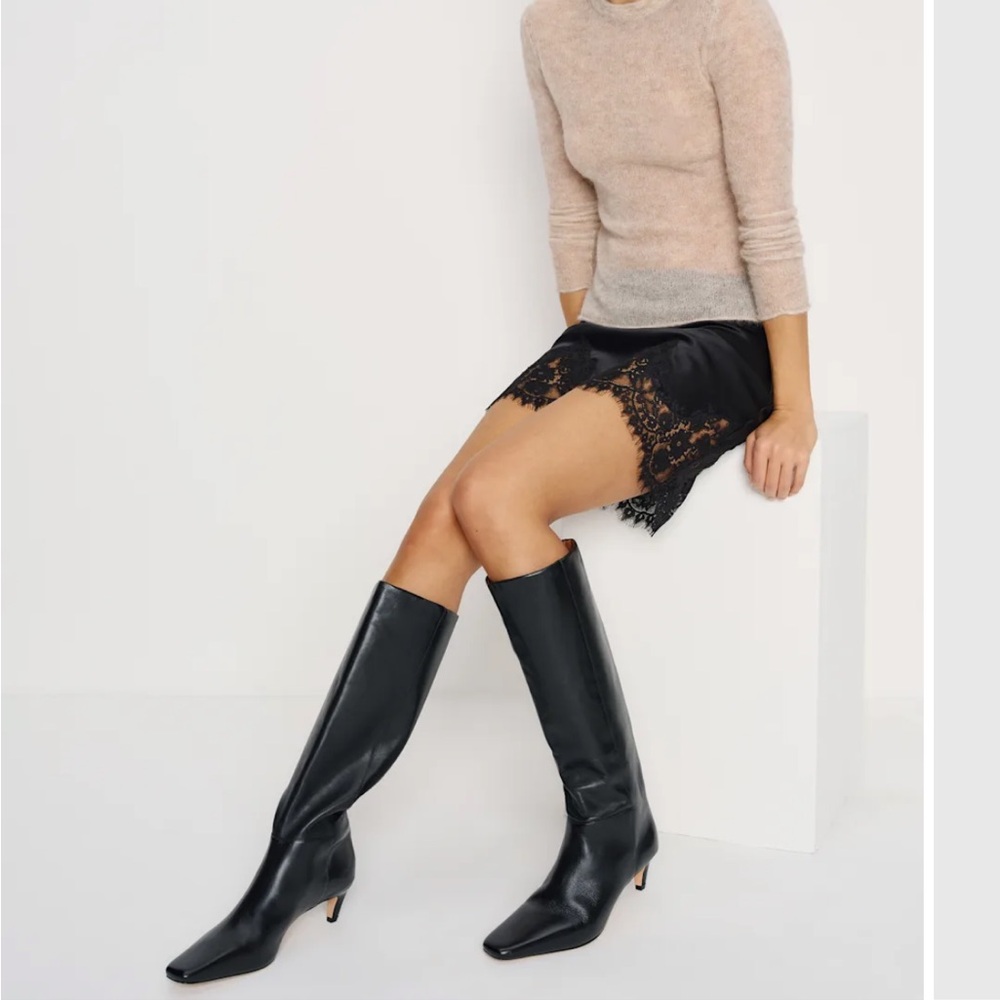 Reformation Black Heeled Boots